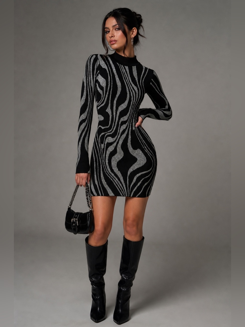 Y2K Zebra Animal Print Dress